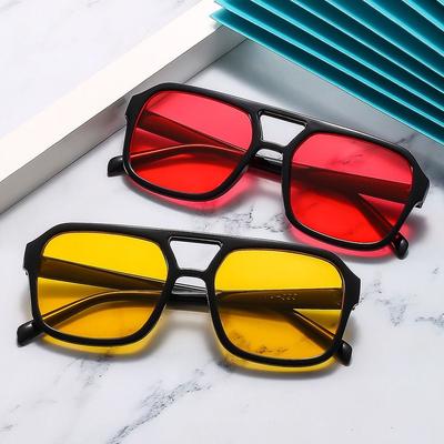 Retro Square Sunglasses Unisex Stylish Big Frame Sun Glasses Ins Style Shades Sunglasses Fashion Black Frame Shades