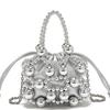 New Niche Design Exquisite Hollow Metal Beaded Woven Bag High-End Portable Oblique Span Bag