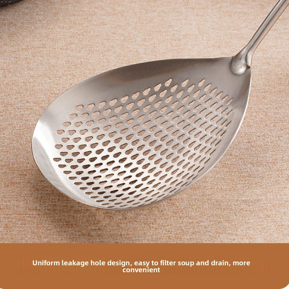 Durable Food Strainer Spoon Stainless Steel Drain Spoon New Kitchen Strainer  Kitchen Use