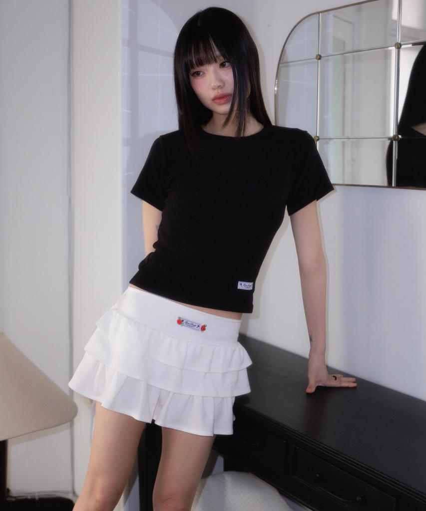 Rose Franz Rose Cancan Mini Skirt [White]