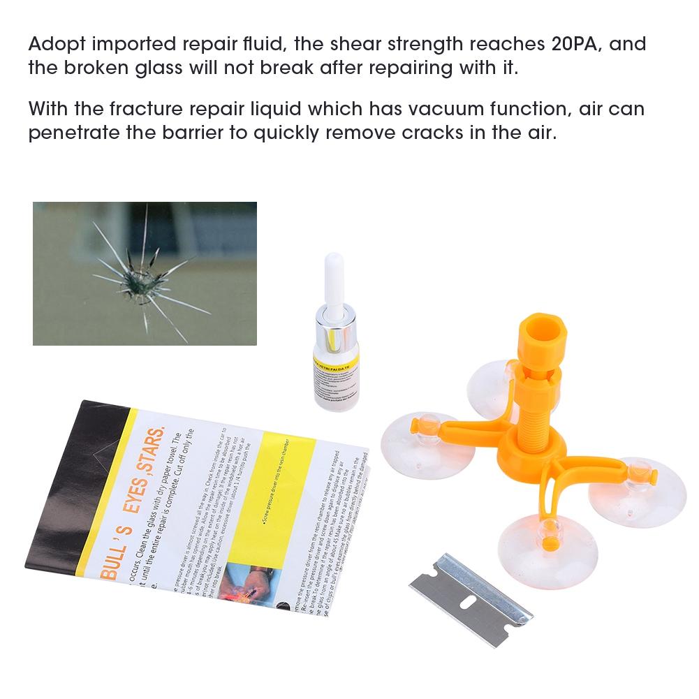 Car Auto Windshield Repair Tool Kit Wind Glass Windscreen Resin Restore for Chip Crack Fix