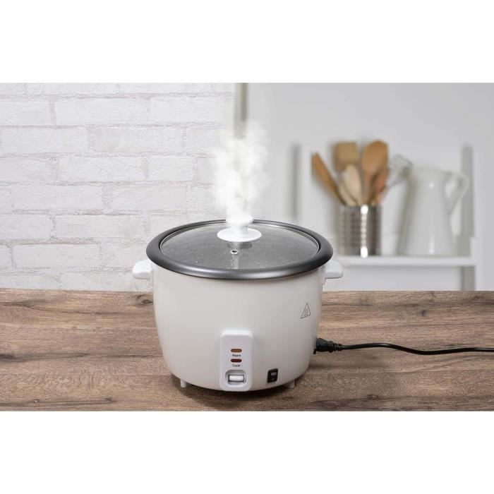Cuiseur à riz ALPINA - 1.8L - 700W - Bol amovible antiadhésif - Panier vapeur inclus