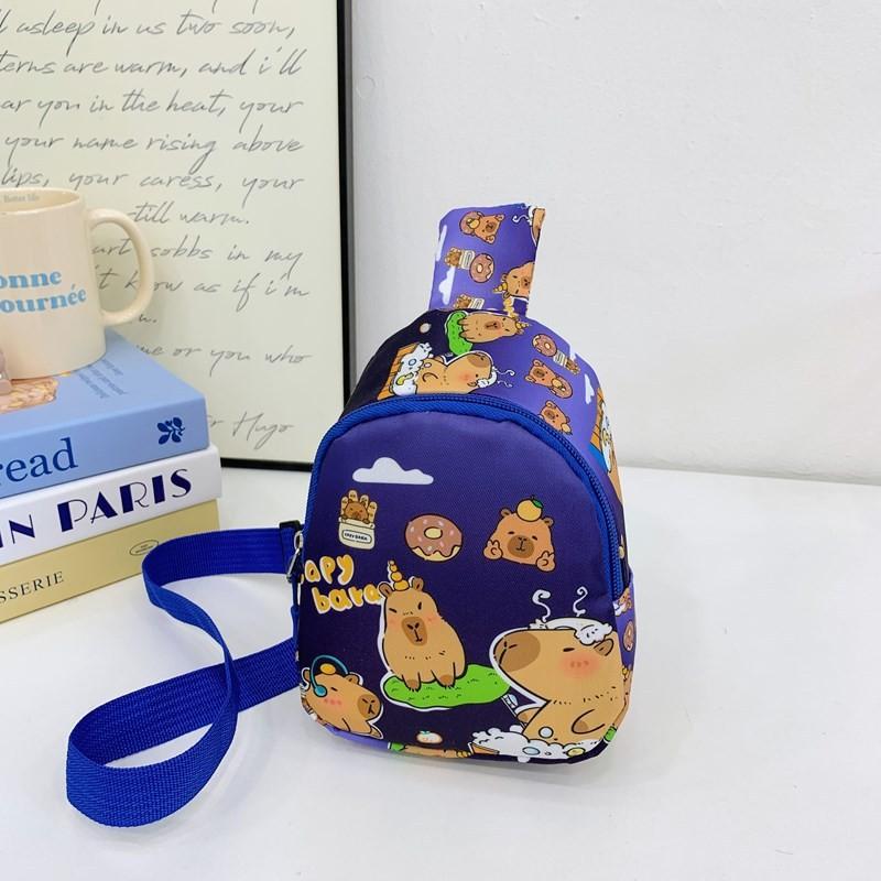 Children Unisex Capybara Cartoon Animal Chest Pack Lightweight Crossbody Bag