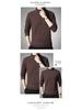 Woodpecker Men's Double-Brushed Long Sleeve Semi-High Collar Top for Autumn/Spring
