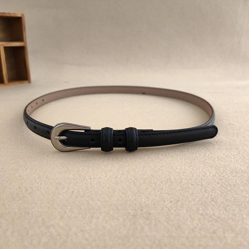 

Стиль Женский Минималистичный Пояс на Талию Металлическая Пряжка Платье Костюм Моделирующий Пояс чёрный