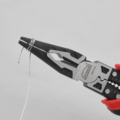 HOUSERAN 3-Piece Pliers Set, Multi-Function Tool Set with Nippers, Long Nose Pliers, Heavy-Duty Pliers, Wire Cutter, Spring-Loaded Lock, Electrician's