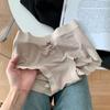 Women's Spring and Autumn Simple Color Collision 10A Antibacterial Extended Crotch Waist Non Trace Briefs