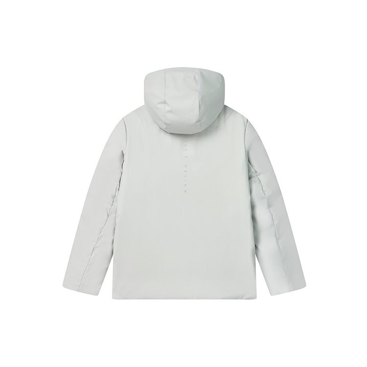 FILA Minimalist Hooded Solid Color Business Casual Warm Long Sleeve Down Jacket Men outerwear Mountain-Rock-Gray F11M247910F-GY
