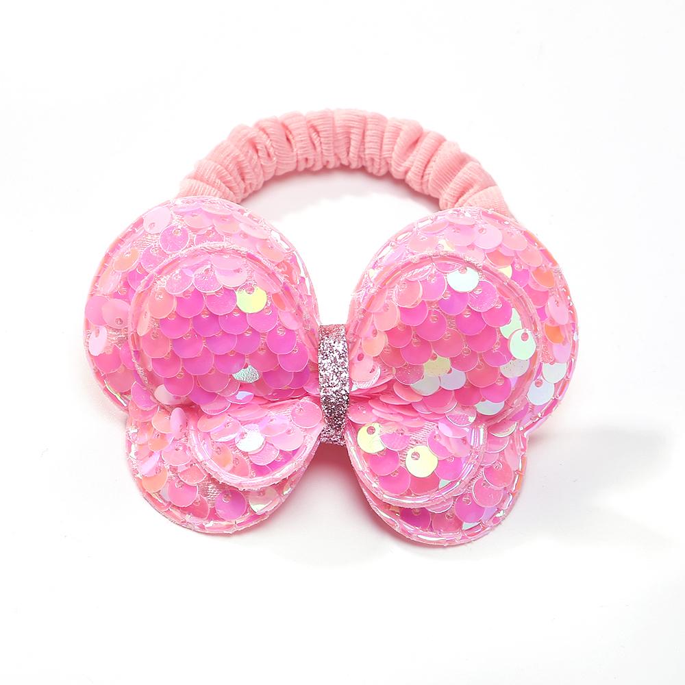 

1 шт., новые милые резинки для волос с блестками и бабочкой для девочек, детский хвост, эластичные резинки для волос, детские резинки для волос, аксессуары для волос принцессы, детские головные уборы