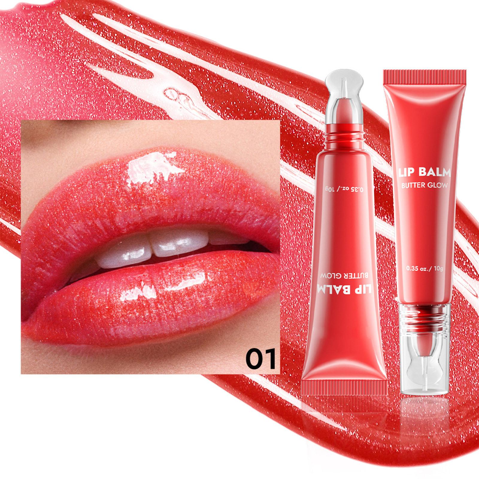 

1Pc 10g Butter Shine Lip Balm | Mirror-Like Finish | Long-Lasting Color | Volumizing Lip Oil | Daily Lip Layering Base One Size