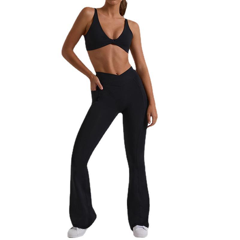Cross-Border Sexy Underwear Set: Sports Camisole Bra & High-Waist Yoga Pants