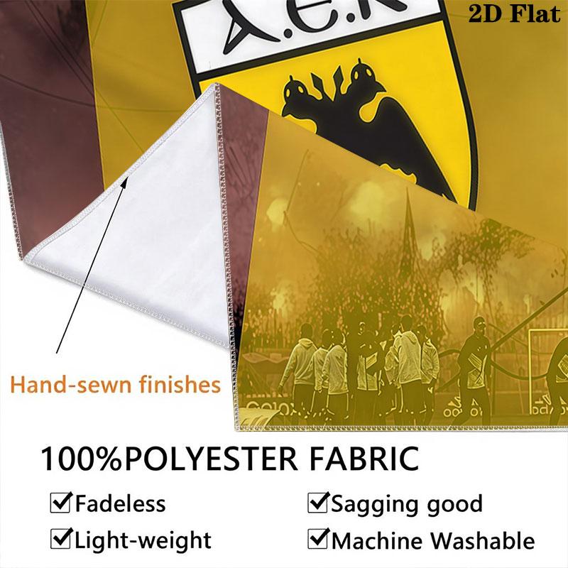 AEK Athens F.C Wall Hanging Printed Fabric Blanket Decorative Tapestries for Bedroom Living Room Home Decor