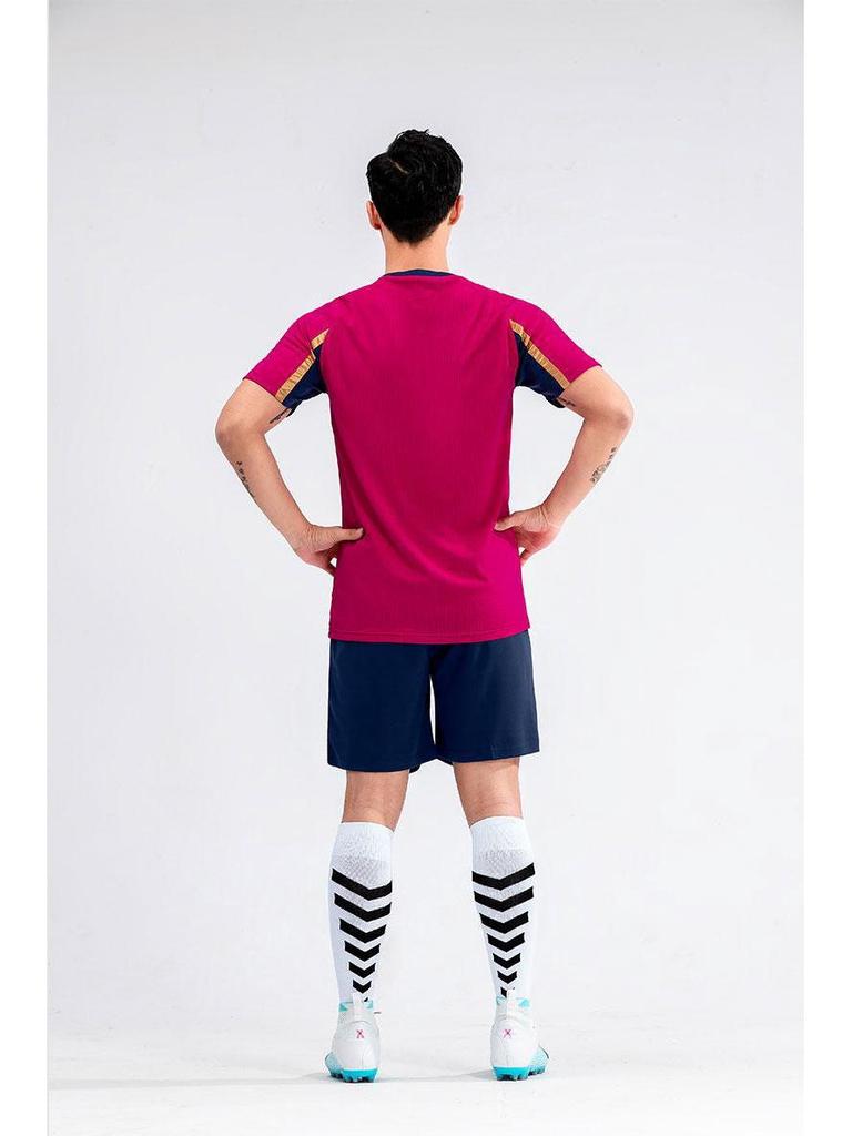 Unisex bedruckter Fußballteam-Trainingsanzug - für Erwachsene & Kinder, kurzärmelig, atmungsaktives Material