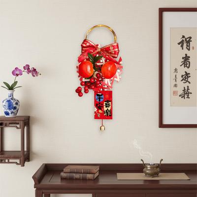 Traditional New Year Decorations Handcrafted Exquisite Spring Festival Decoration with Bell Door Handle Decorations