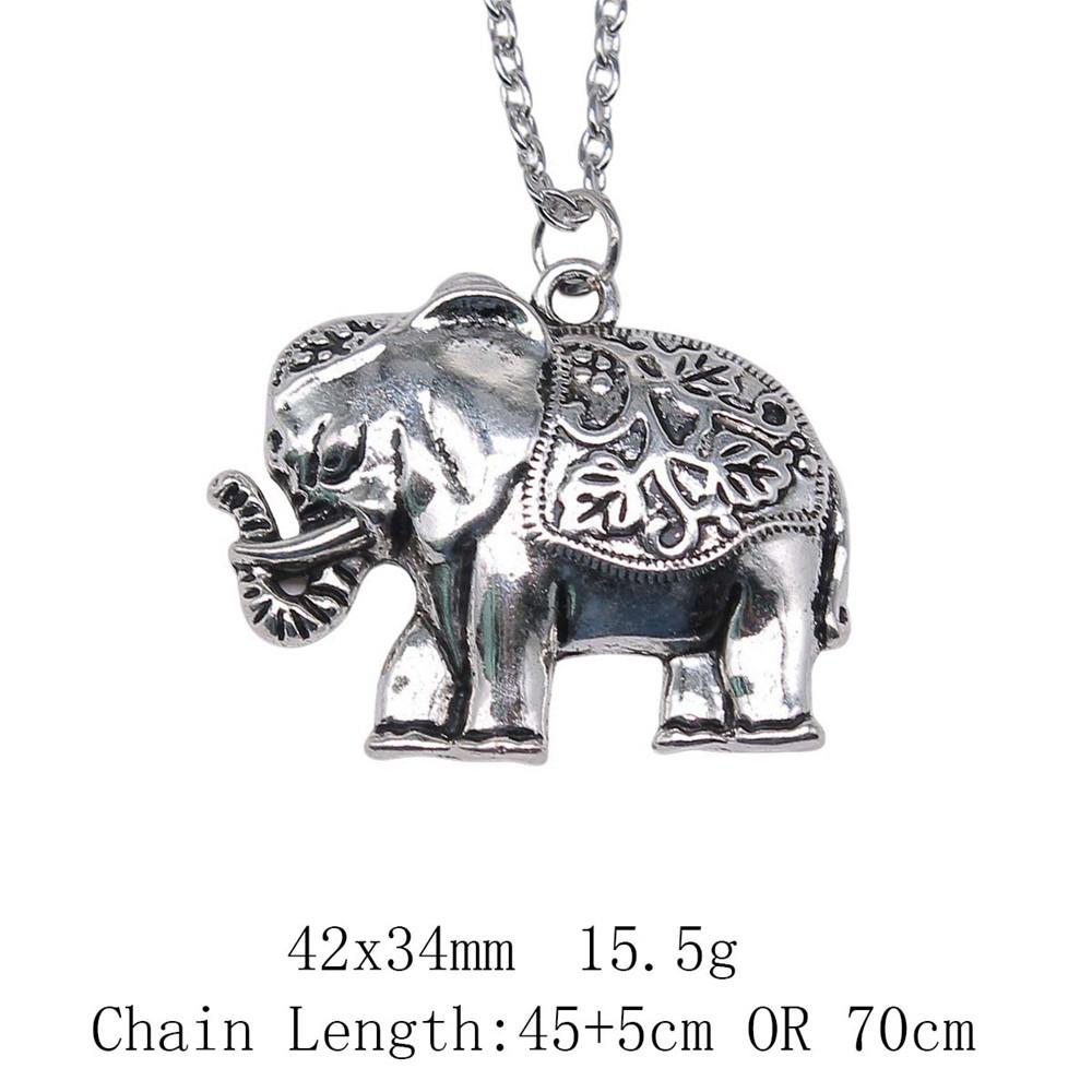 Cadouri pentru femei Noutăți în coliere Colier cu lanț lung cu elefant de 45 cm sau 70 cm Lucruri ieftine