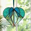 Colorful Heart Sun Catcher 3D Multi-Faceted Heart Hanging Ornament Stained Glass Rainbow Maker Window Decoration for Home Office Balcony Car
