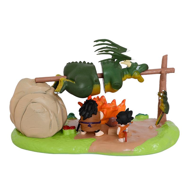 Anime Dragon Ball Son Goku Yajirobe VS Cymbal Battle Ver. GK PVC Action Figure Statue Collection Model Kids Toys Doll Gifts 8CM