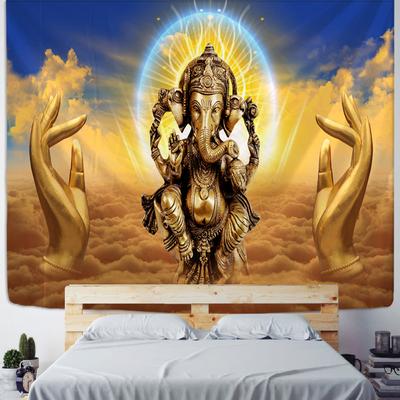 Arazzo da Parete Elefante Bergamotto Thai Bohemien Buddista Tappetino per Dormire Arte Soggiorno Decorazione Famiglia