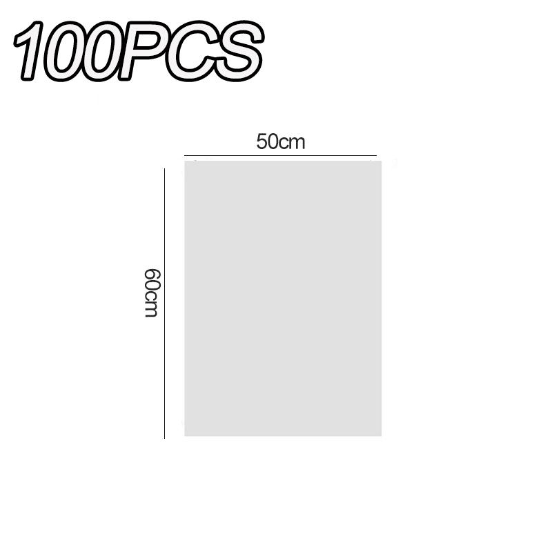 

100 шт. Большие мешки для мусора Сверхпрочные мешки для мусора для гостиничного хозяйства, управления недвижимостью, санитарного использования Большие пластиковые мешки для отходов Прочные, устойчивые к разрыву 100pcs белый