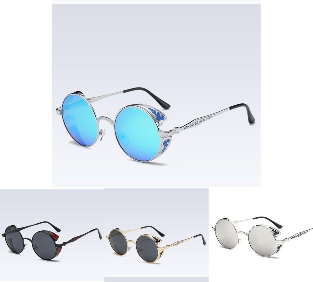 Elegant Polarized Vintage Round Steampunk Sunglasses With Superior Uv Protection
