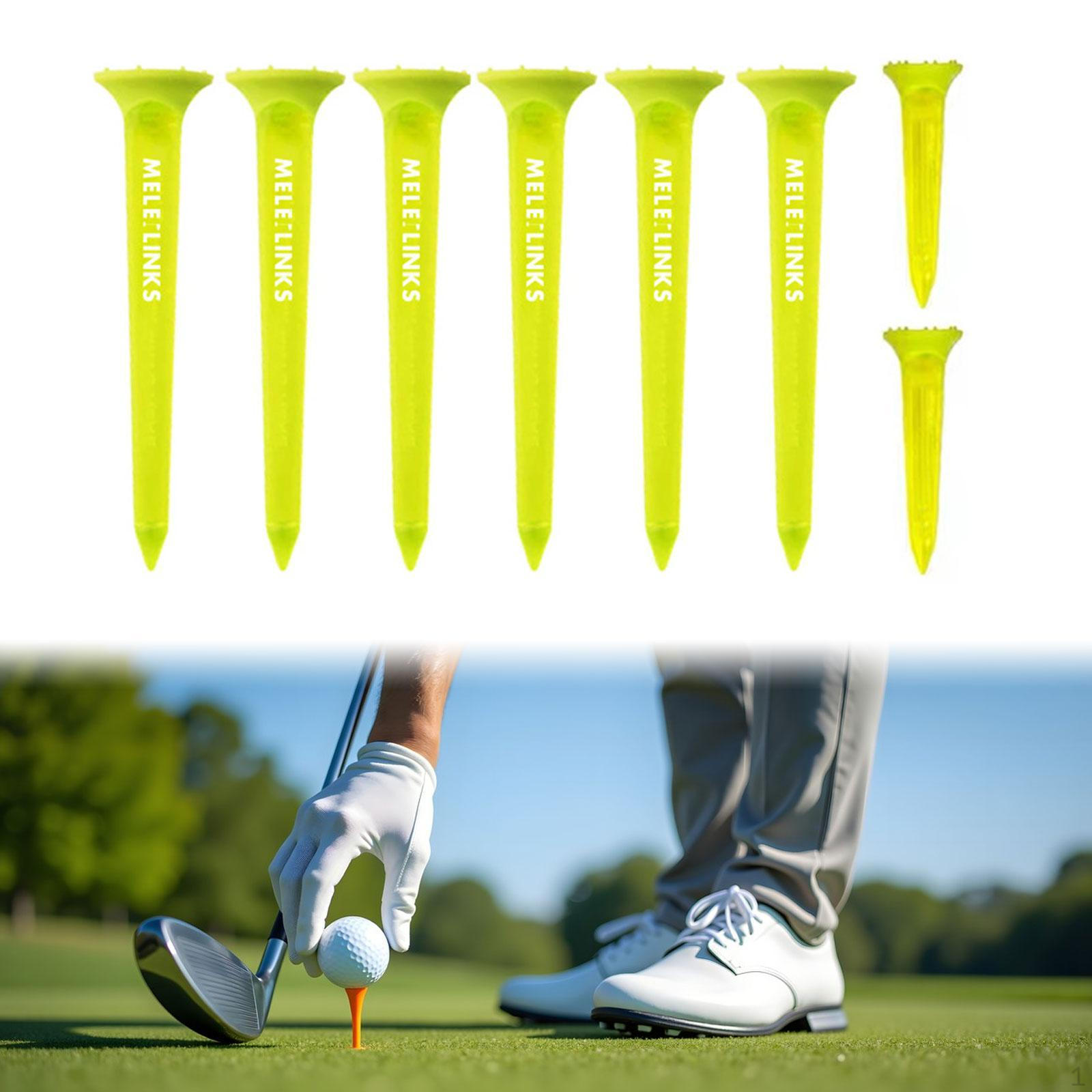 

Golf Ball Tees Fluorescence Increase Distance with Barbed Tip Golfing for Outdoor Practice Men жёлтый