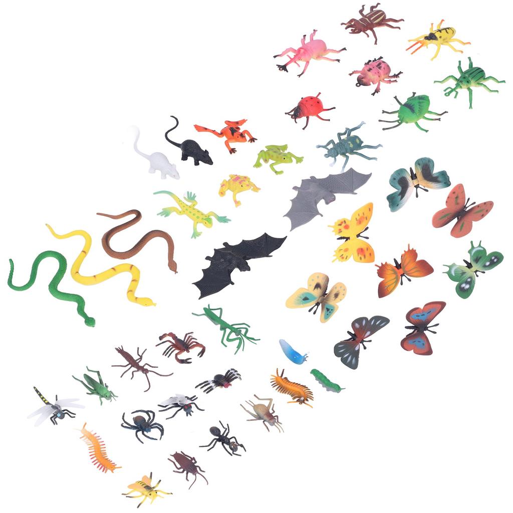 43 Buc Modele Insecte Simulare Realiste Vii Moi Inodore Insecte Jucării Educative pentru Peste 4 la 6 Ani