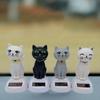 Car Decoration Solar Energy Decoration Shaking Head Doll Cartoon Cat Shape Decoration Gift Creative Interior Automotive Products