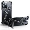 Oatsbasf for iPhone 16 Pro/Pro Max Case Geometric Design Metal Frameless Minimalist with Adjustable Kickstand Bumper Protective