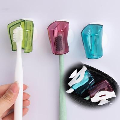 1pcs Household Wall Mounted Dust Proof Toothbrush Holder Rack Bathroom Creative Toothbrush Dust Cover