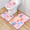 Textured Toilet Three-Piece Floor Mat Bathroom Three-Piece Carpet Doormat