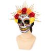 Masquerade Mask Day of The Dead Mask Rose Suger Skeleton Mask for Halloween Cosplay Costumes Party Mask for Women Men