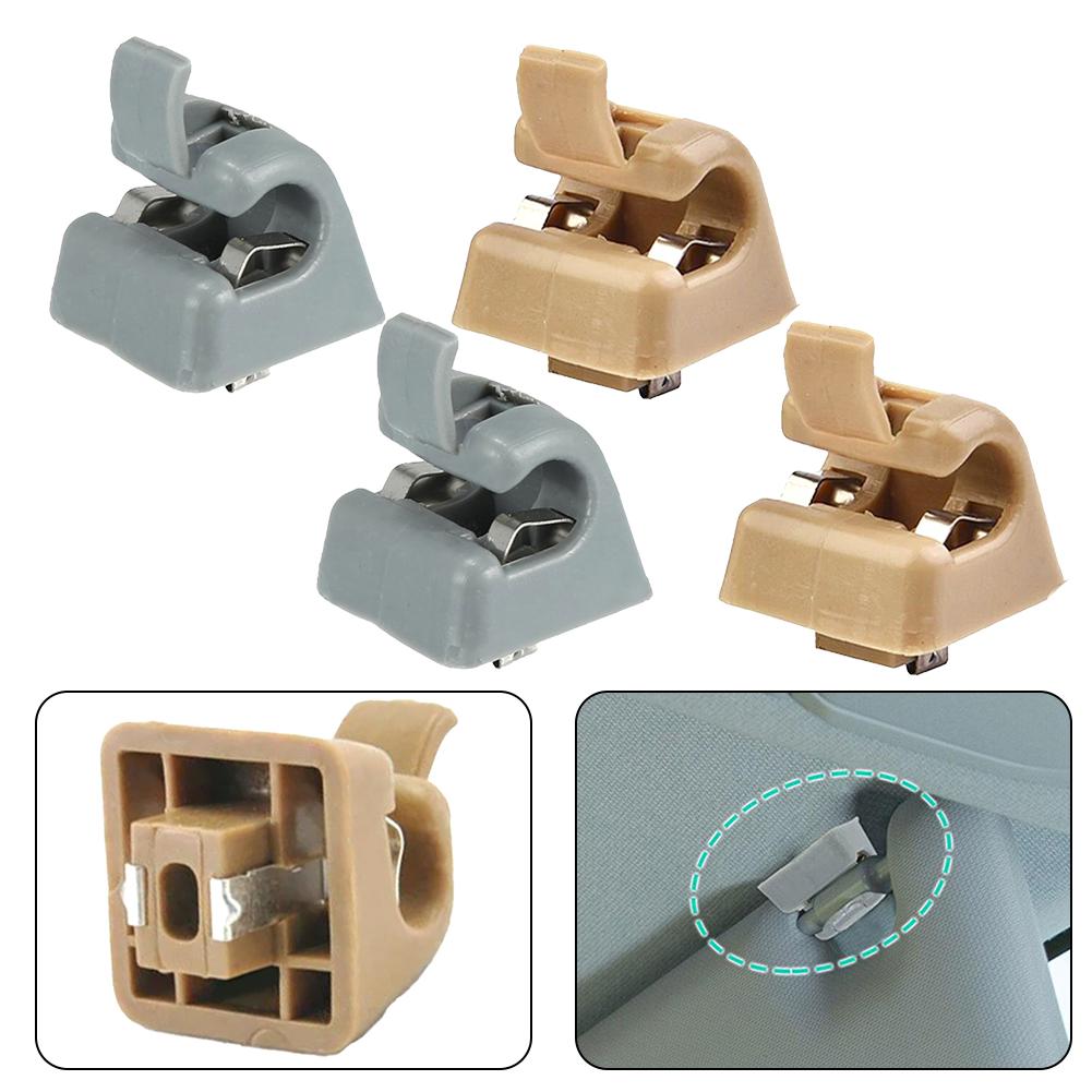 Beige, 2x Sonnenblenden-Clips für W201 190 Klasse 1982-1993