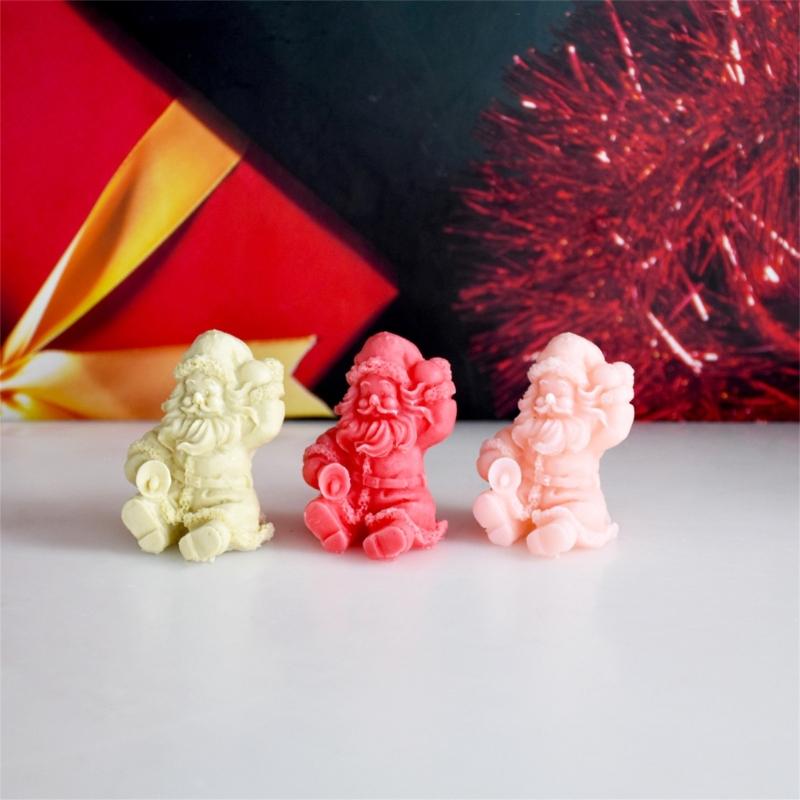 Jul Tomte Ljusform Silikonformar för Handgjorda Hantverk och Desserter Festligt Bakverktyg