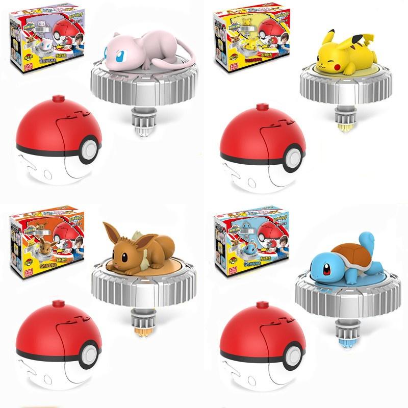 Pokemon Transforming Toy Pikachu Charmander Spinning Battle Gyro
