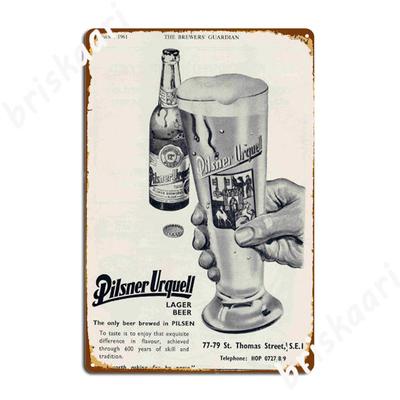 Pilsner Urquell Beerr Poster Metal Plaque Plaques Wall Cave Home Funny Tin Sign Poster