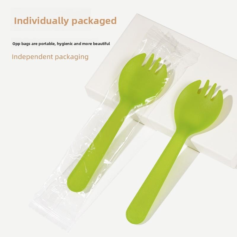 Disposable Plastic Ice Cream Spoons With Individually Packaged Modern Design For Dessert Service