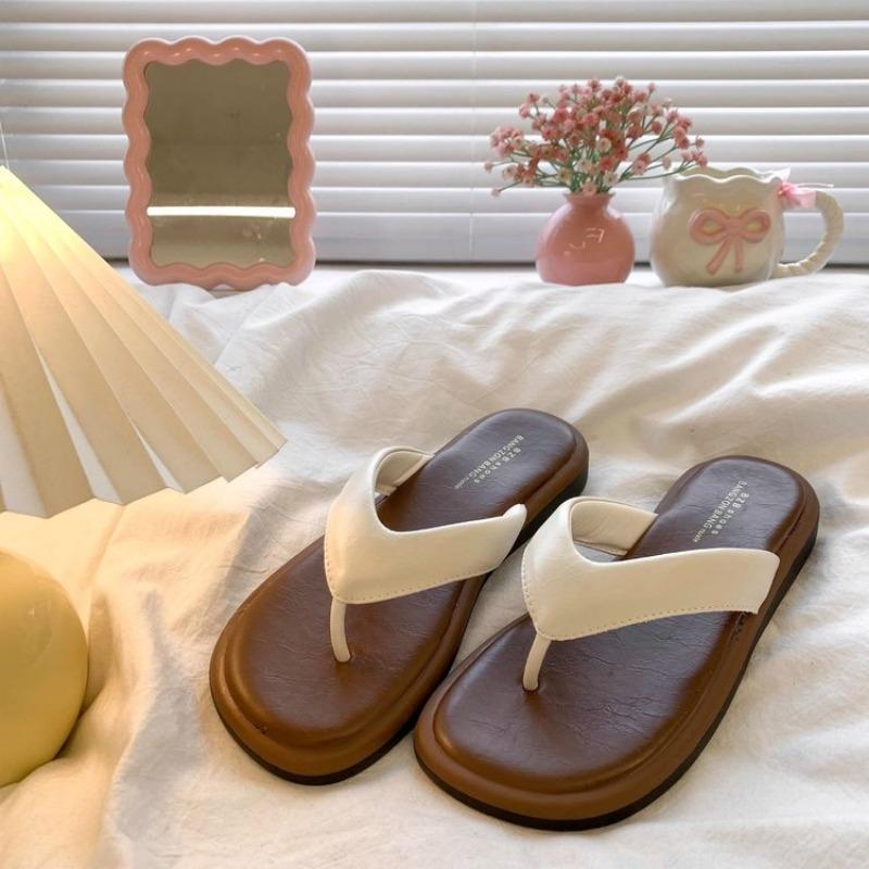 Flat Shoes Herringbone Shoes Women's Shoes New Soft-soled Flip-flops