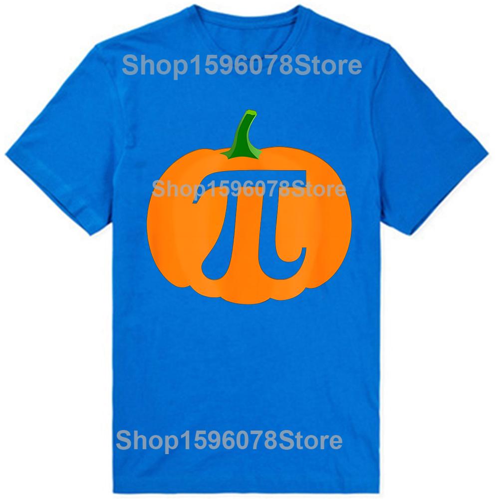 Pumpkin Pi Funny Halloween Thanksgiving Pie TShirt Summer Men Fashion T Shirts Cotton Short Sleeve Oversized Loose Tshirt Tops