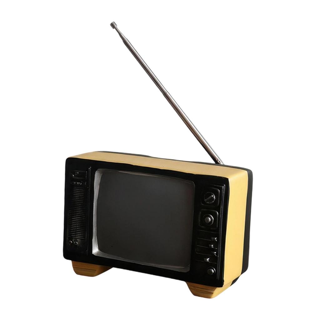 Vintage Radio Ornament Resin Statue Home Decor European Retro Decorative Sculpture for Home Shelf Bedroom Cafe Living Room