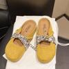 2025 Summer New Lazy Half Slippers Women Wear Korean Version of Bag Head French with Gentle Heel with Skirt