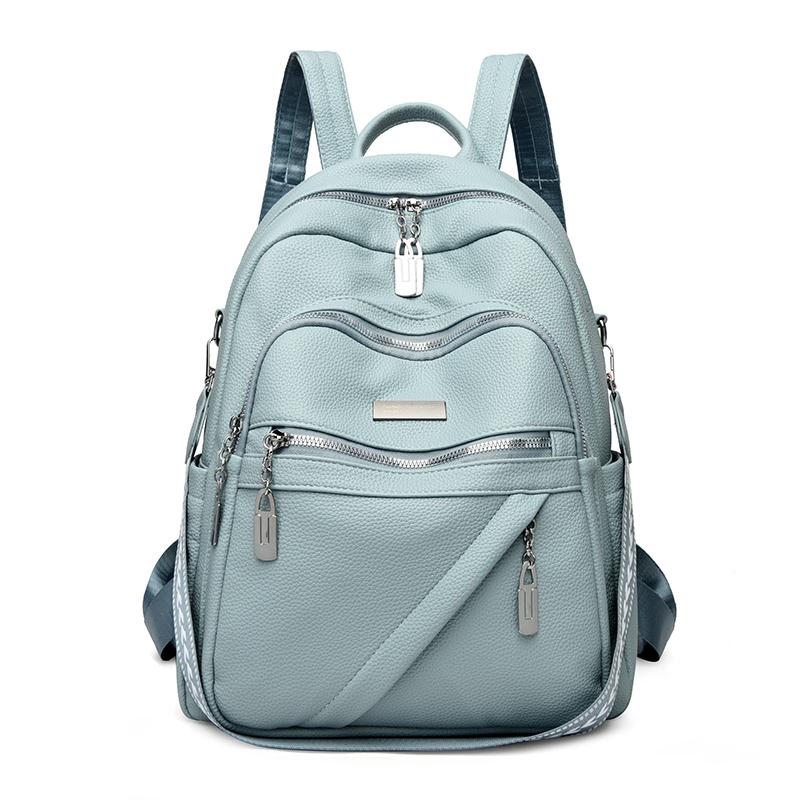 PU Backpack Women's Large Capacity Travel Backpack Multi-function Shoulder Bag