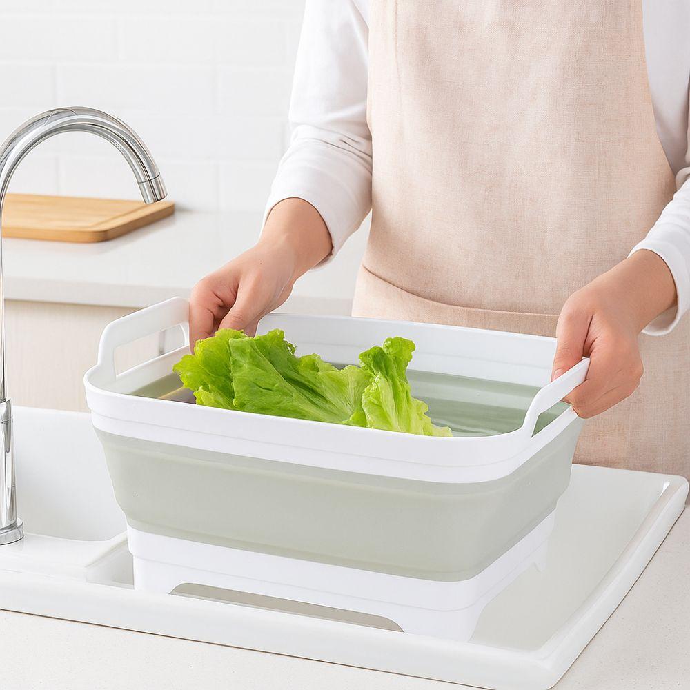 Gemüsewaschbecken mit großer Kapazität Verdickter Obst-Gemüsekorb Abtropfkorb Küche