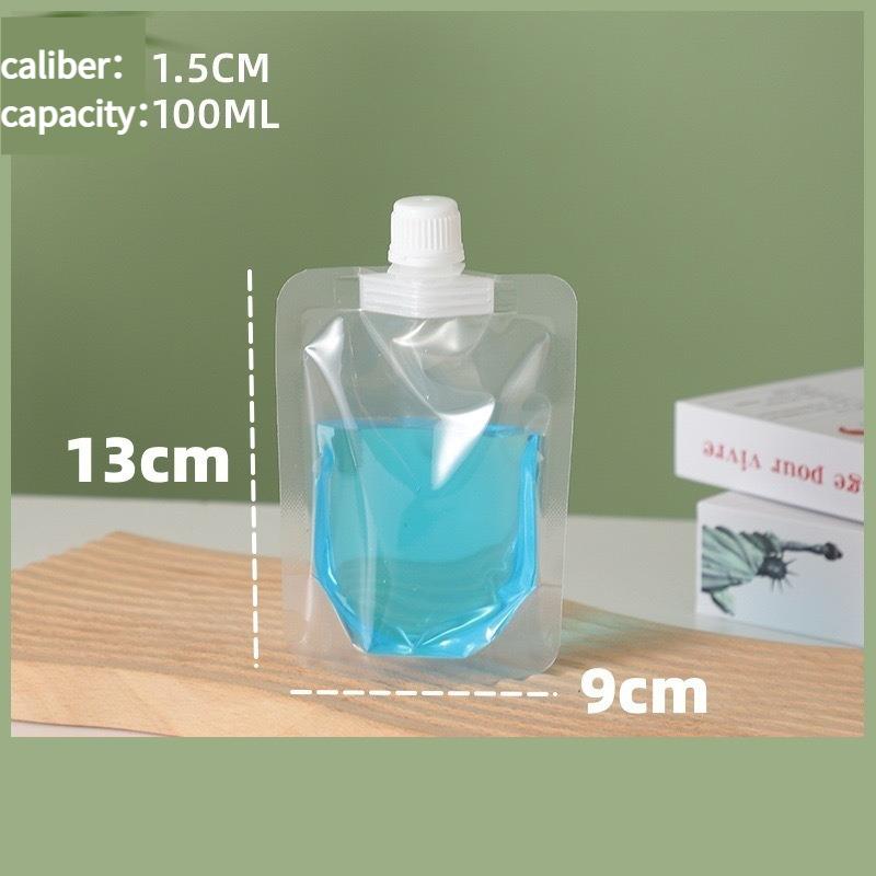 Transparent Self-supporting Suction Nozzle Bag Beverage Soybean Milk Coffee Pouch Disposable Explosion Proof and Leak Proof Sealing Packaging Bags