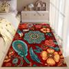 Vibrant Floral and Mandala Design Carpet Yoga Living Room Room Decor Children's Crawling Mat Doormat Area Rug Games Mat