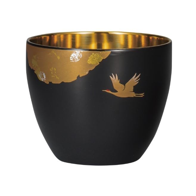 

Лак Маэдзю Шиима Двухслойная чашка для саке, глянцево-черная, 8K-525