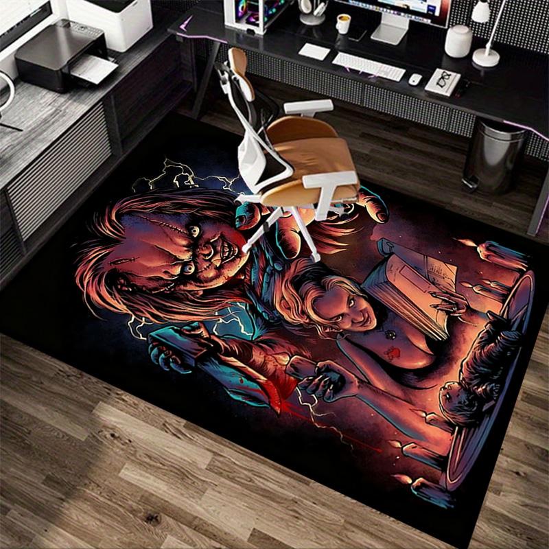 Horror Chucky Carpet For Playroom Bedroom Living Room Sofa Home Decorkids Game Area Rug Nonslip Floor Mat