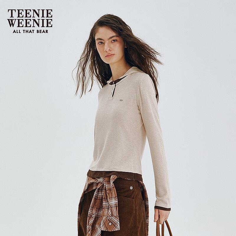 Teenie Weenie Women's Bear Logo Hooded T-Shirt