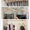 Korean Style Fashion Wooden Hanger Shops Integrated 2-in-1 Set for Men's Lady Clothes Support Rack Pants Underware Clip Storage