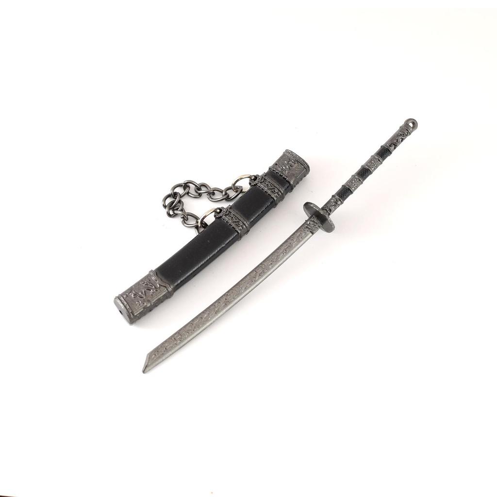 Ancient Green Bamboo Fengyun Sword & Kangxi Saber Set: Unsharpened Collectible with Embroidered Spring Knife, Qin Shi Huang & Goujian Designs.