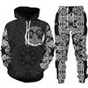 Spring Autumn 3D Printed Fierce Eagle Pattern Hoodies Sweatshirt Men's Sweatpants Set Unisex Tracksuit Fashion Men Clothing Suit
